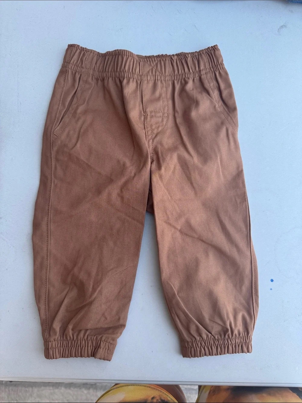 Carter's Cozy Tan Elastic-Waist Joggers